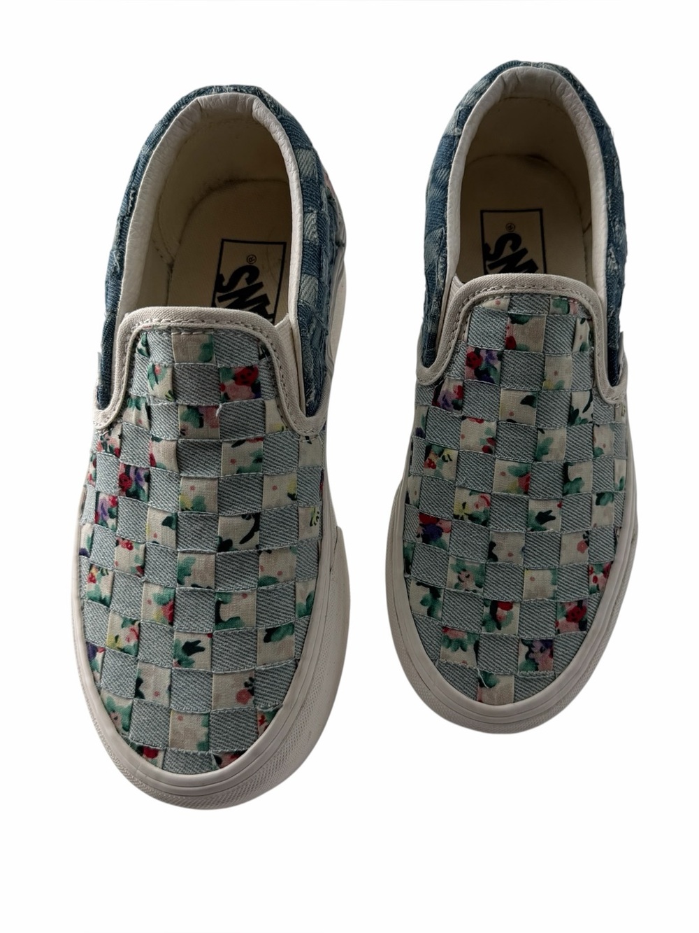 Vans Stackform Denim Weave Floral Cottagecore Y2K Boho Chic Sneakers Womens Sz 5